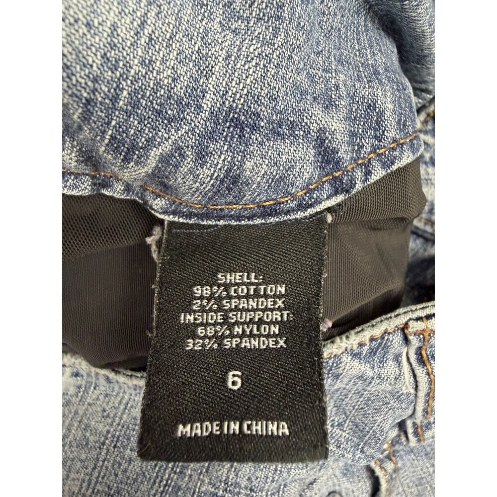 London Jean Women’s Size 6 Flare Jeans Light Wash Low Rise Stretch Denim Y2K - Picture 4 of 8